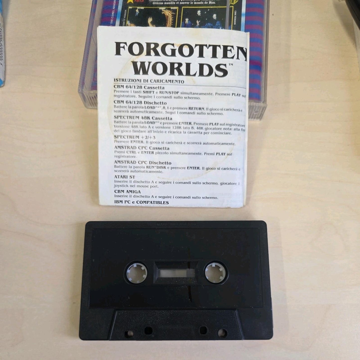 Forgotten Worlds Capcom ZX Spectrum 48K 128K Cassette Complete Tested
