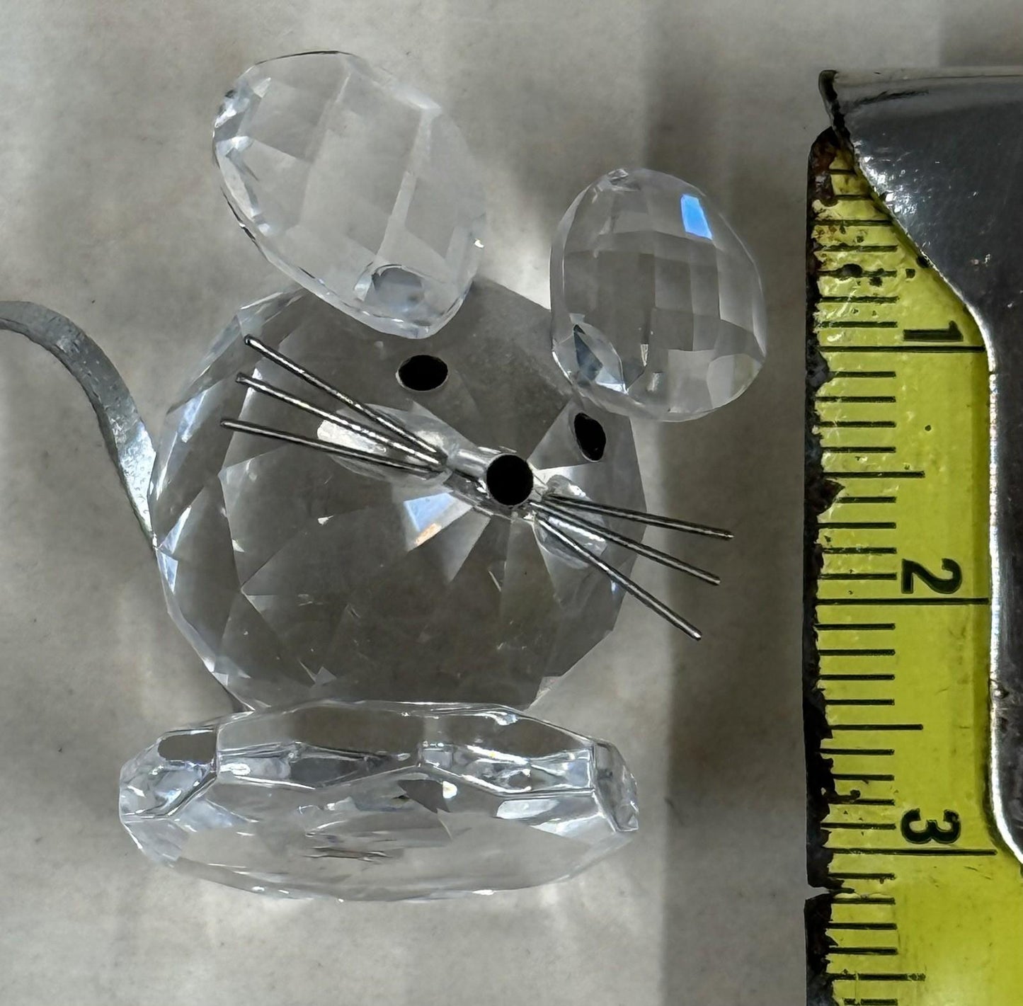 Swarovski Crystal Mouse Mini Figurine Collectible Ornament Glass Animal