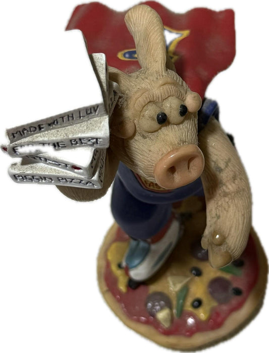 Piggin Fast Food 2004 David Corbridge Handmade Ceramic Pig Figurine Burger