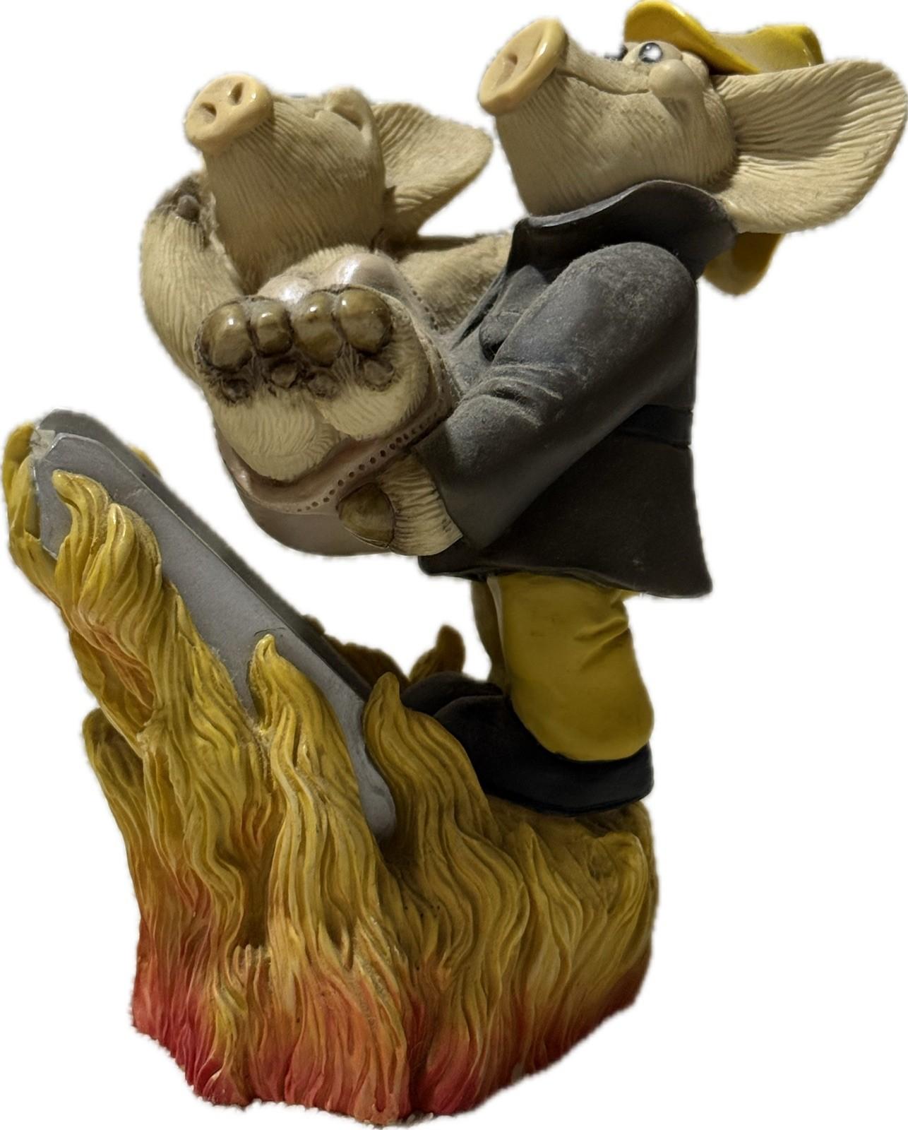 Piggin Hot Stuff 2001 David Corbridge Handmade Ceramic Pig Figurine Spicy