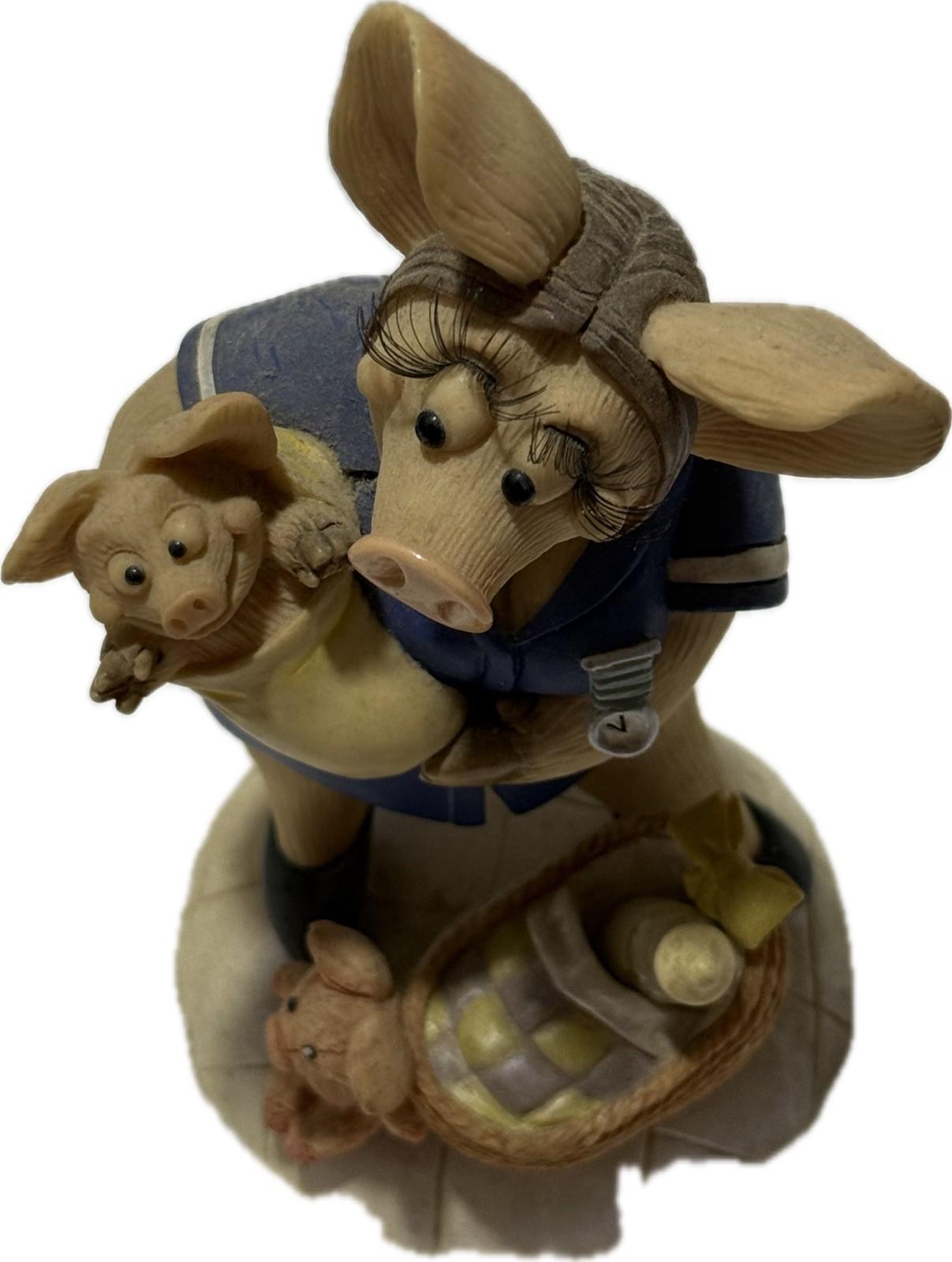 Piggin Special Delivery 2003 David Corbridge Handmade Ceramic Figurine