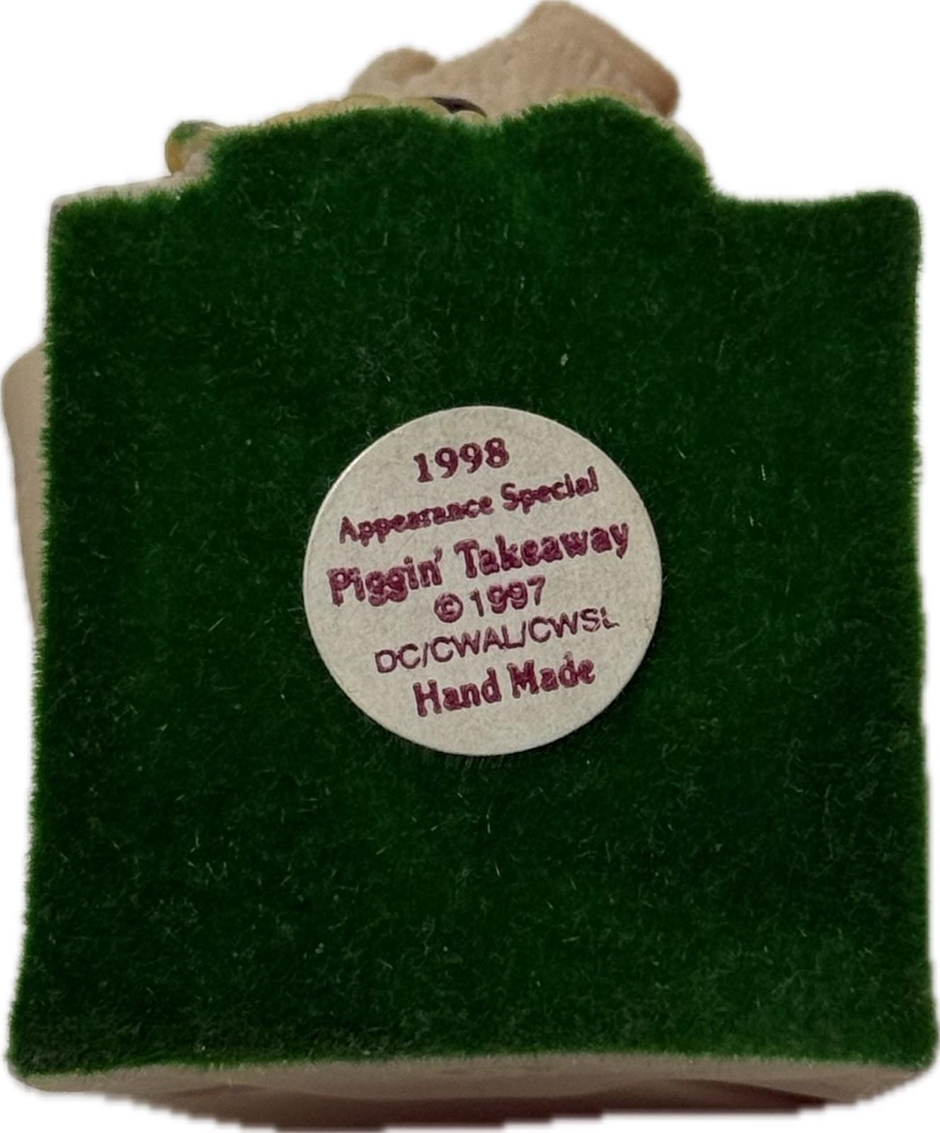 Piggin Takeaway 1997 David Corbridge Handmade Ceramic Figurine