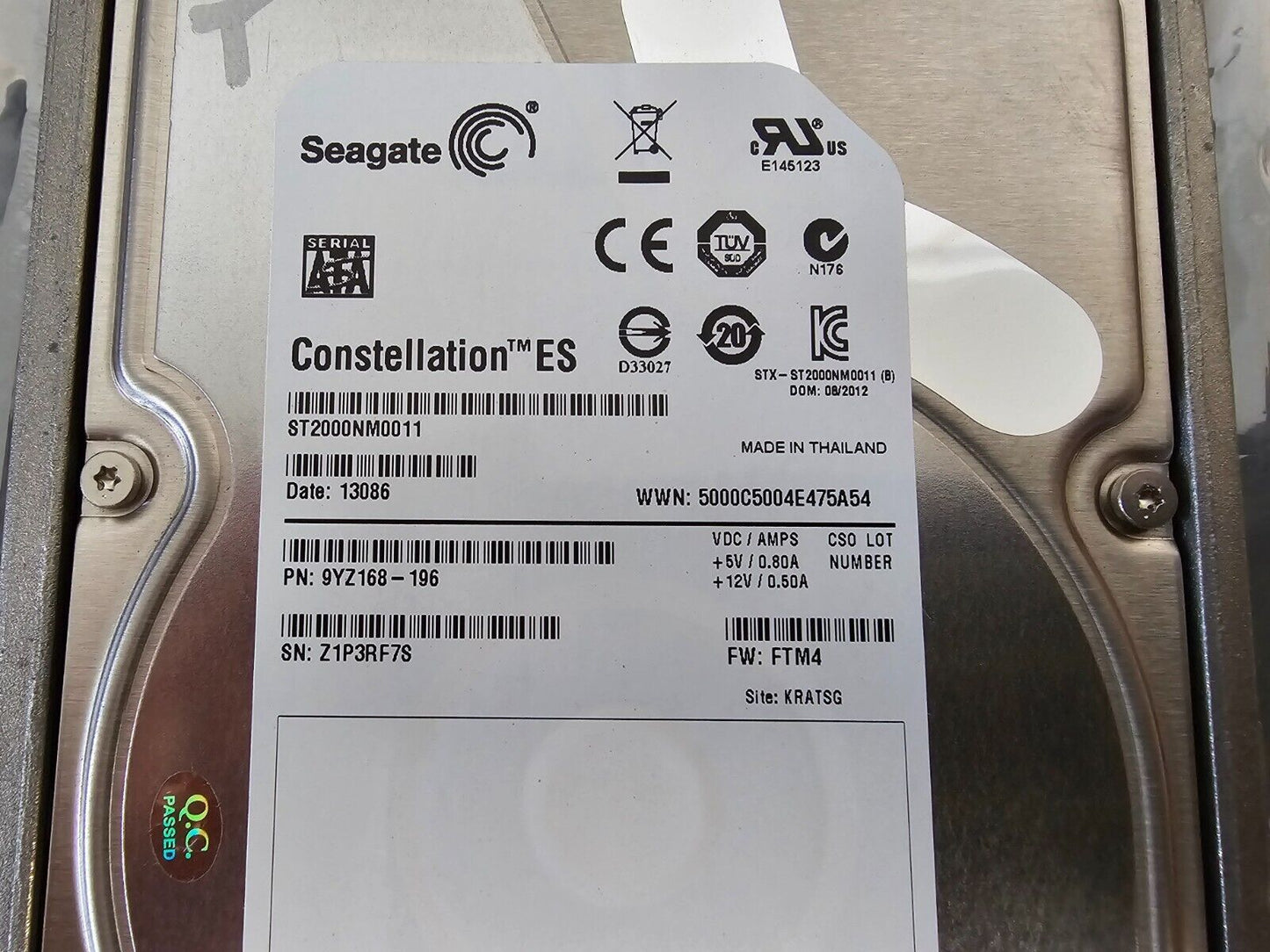 Seagate Constellation ES ST2000NM0011 HDD