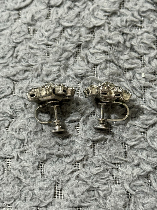 Silver Turn Clip Earrings Costume Jewellery