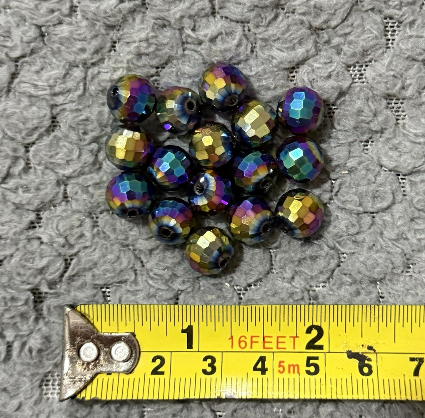 Multicoloured Circle Disco Ball Look Beads Perfect For Jewellery Making