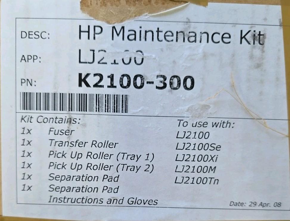 HP LaserJet 2100 Maintenance Kit H3974-60002 Printer Service Parts