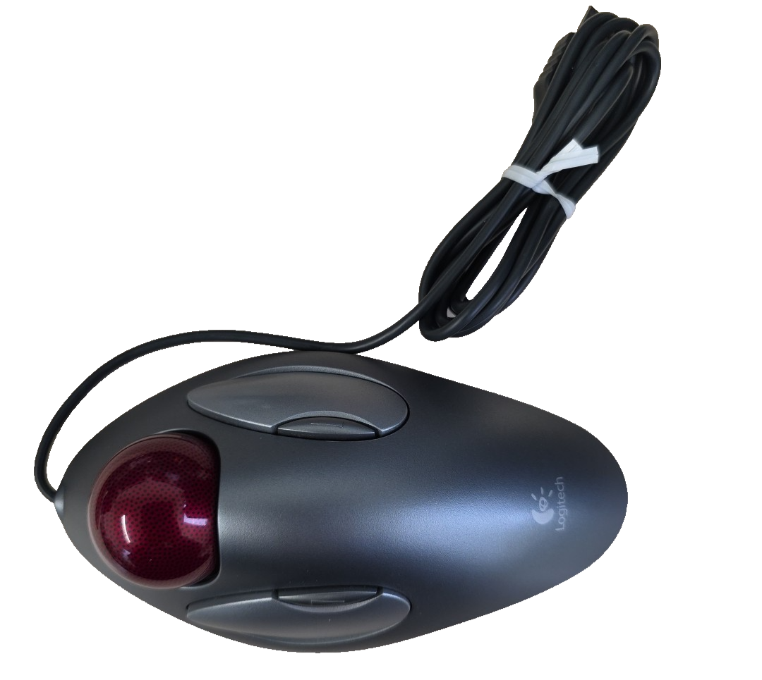 Logitech T-BC21 Trackman Marble Trackball Mouse USB Optical 4-Button