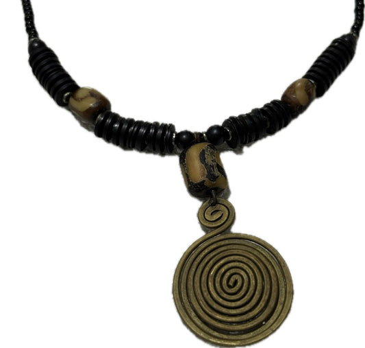 Brown & Black Chain Necklace Elegant Costume Jewellery