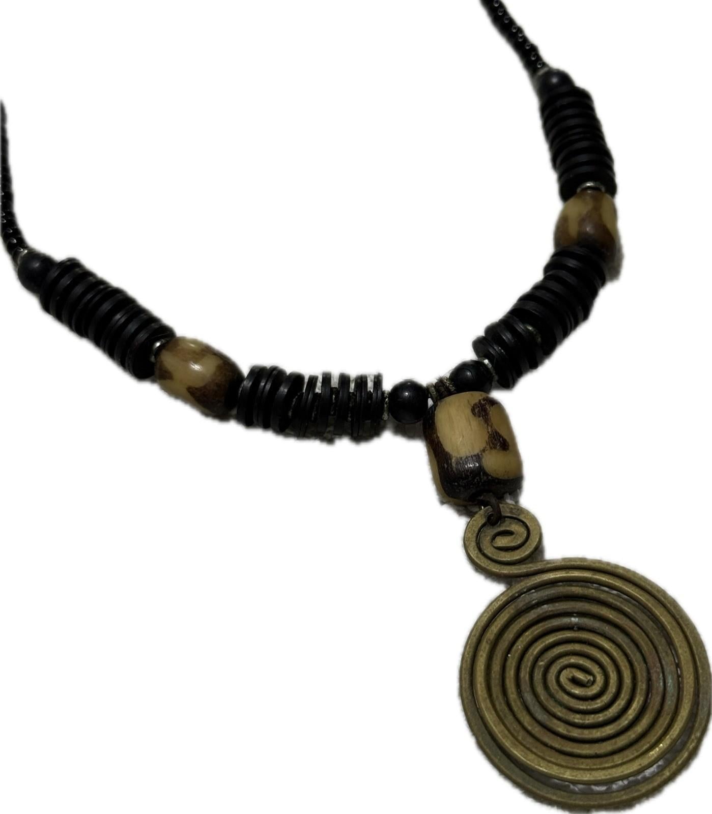 Brown & Black Chain Necklace Elegant Costume Jewellery