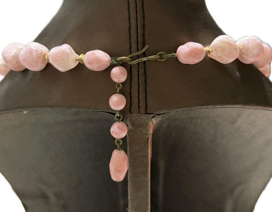 Pink Beaded Necklace Costume Jewellery Elegant Accessory
