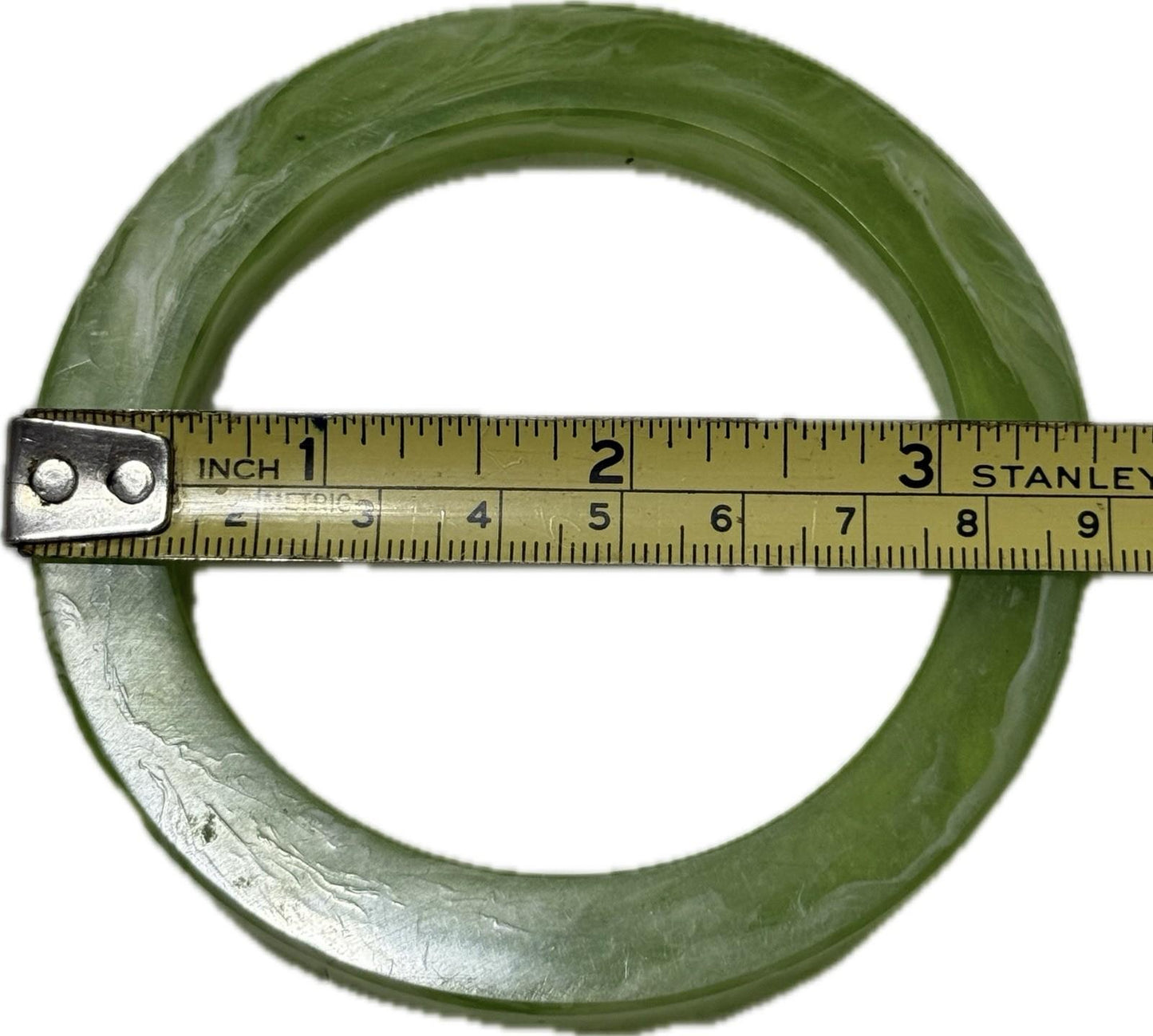 Green & White Bangle Bracelet Costume Jewellery