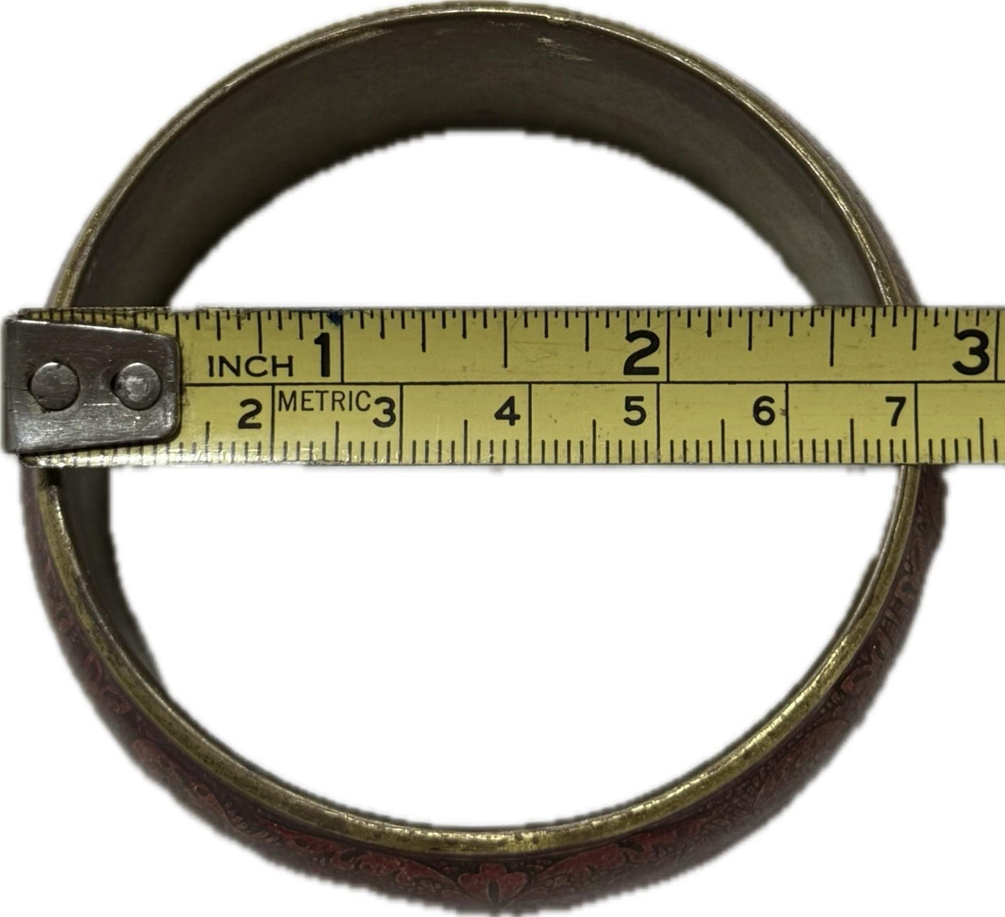 Red Gold Patterned Bangle Bracelet Costume Jewellery