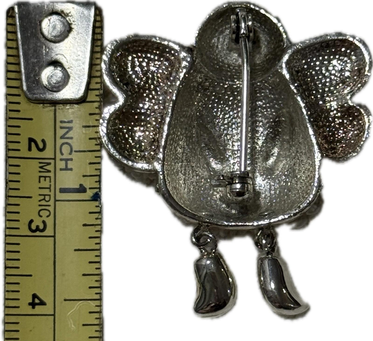 Silver Angel Brooch Pin Costume Jewellery