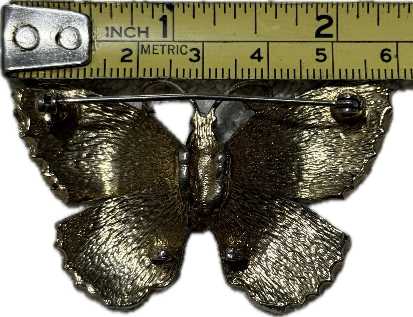 Multicoloured Butterfly Brooch Pin Costume Jewellery