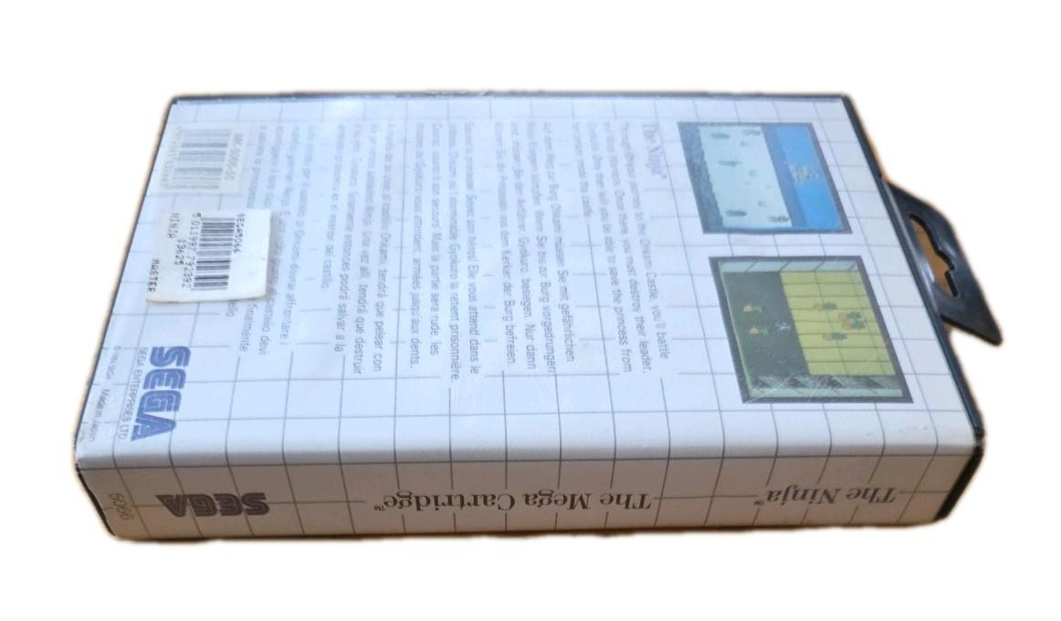 The Ninja SEGA Master System PAL Complete CIB White Grid Case MK-5066 UK Retro