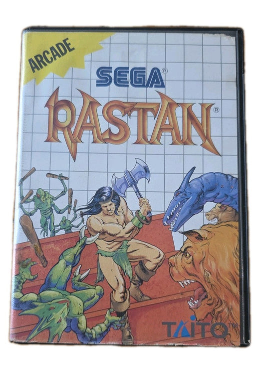 Rastan SEGA Master System PAL UK Boxed Grid Case Taito Arcade Classic Retro