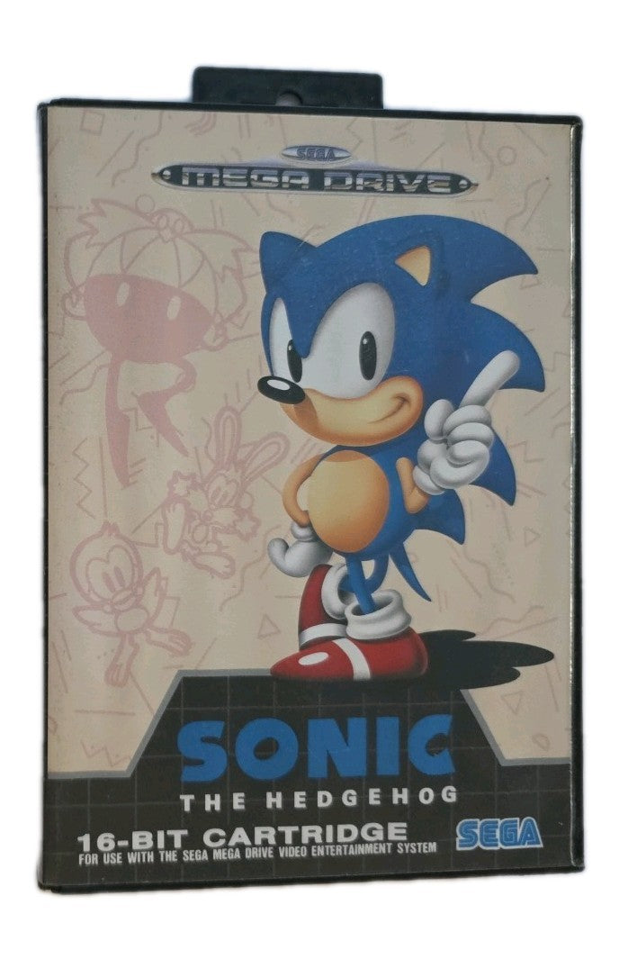 Sonic The Hedgehog Sega Mega Drive PAL UK Complete CIB Grid Case 1991 Classic