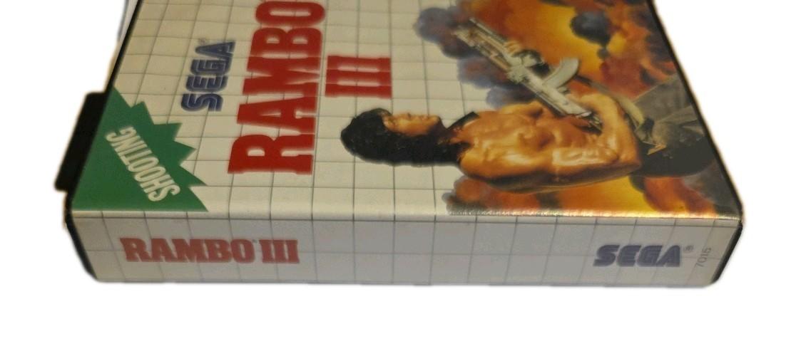 Rambo III Sega Master System PAL Complete CIB White Grid Manual Tested Shooter