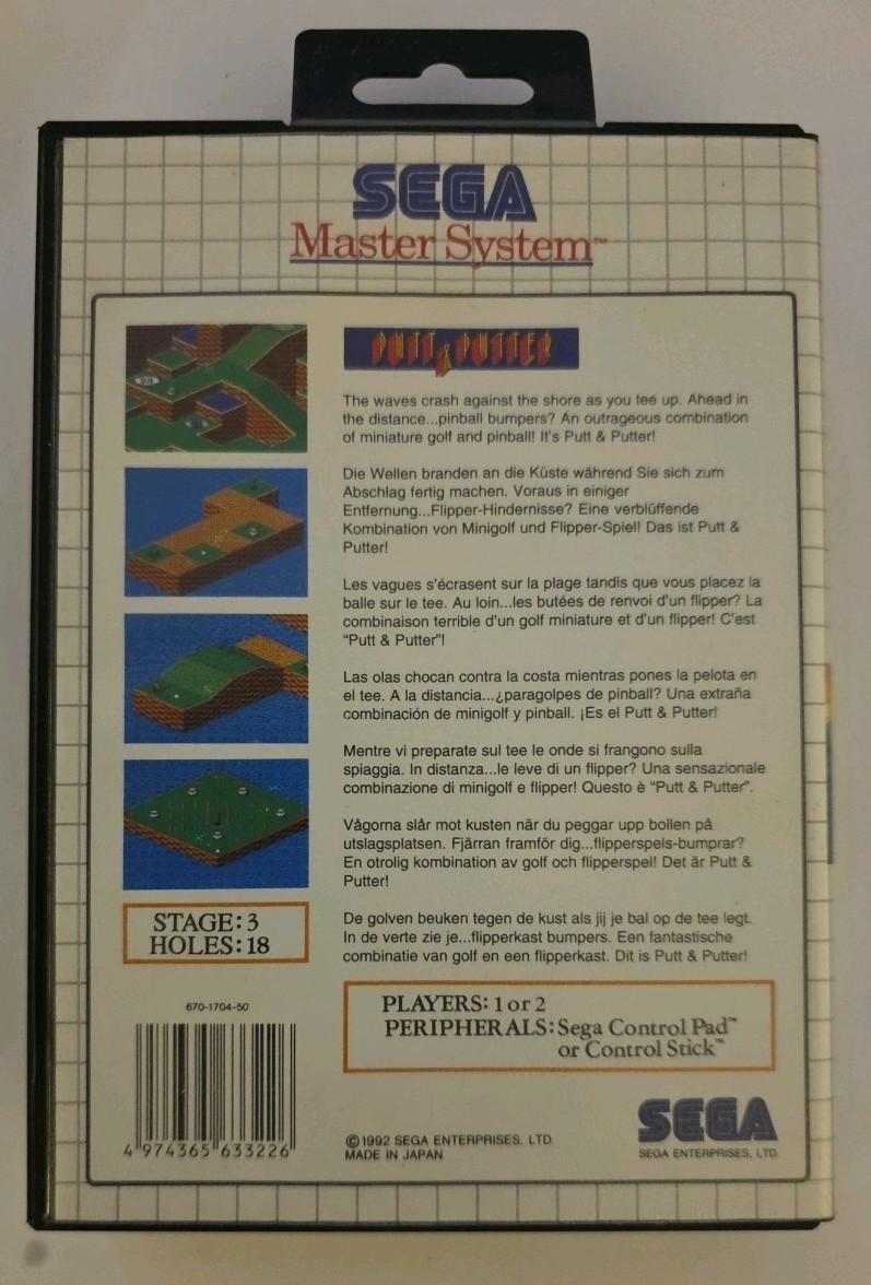 Putt & Putter Sega Master System PAL Complete CIB With Manual Golf Tested