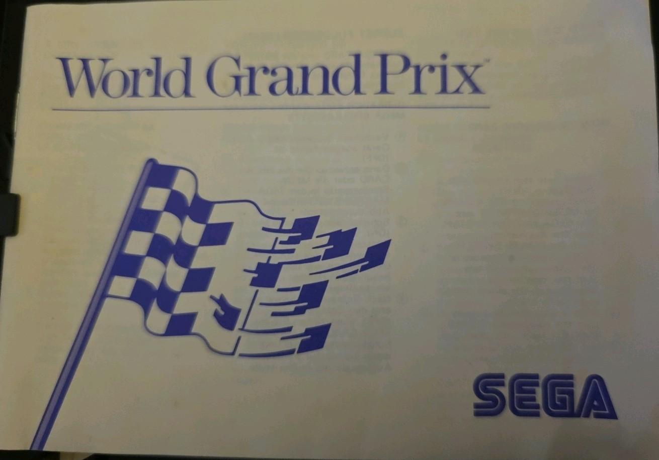 World Grand Prix Sega Master System PAL Complete CIB With Manual Racing