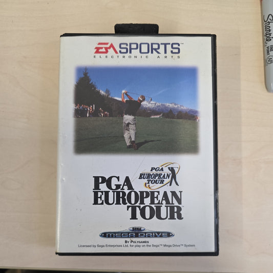 PGA European Tour SEGA Mega Drive Genuine Cartridge CIB Golf Game