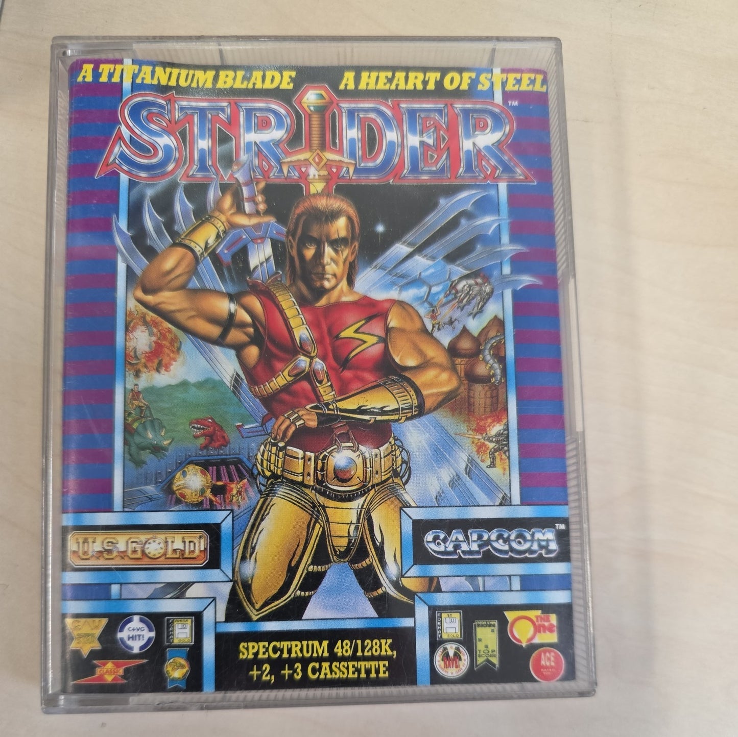 Strider ZX Spectrum 48K 128K +2 +3 Cassette U.S. Gold Tested and Working