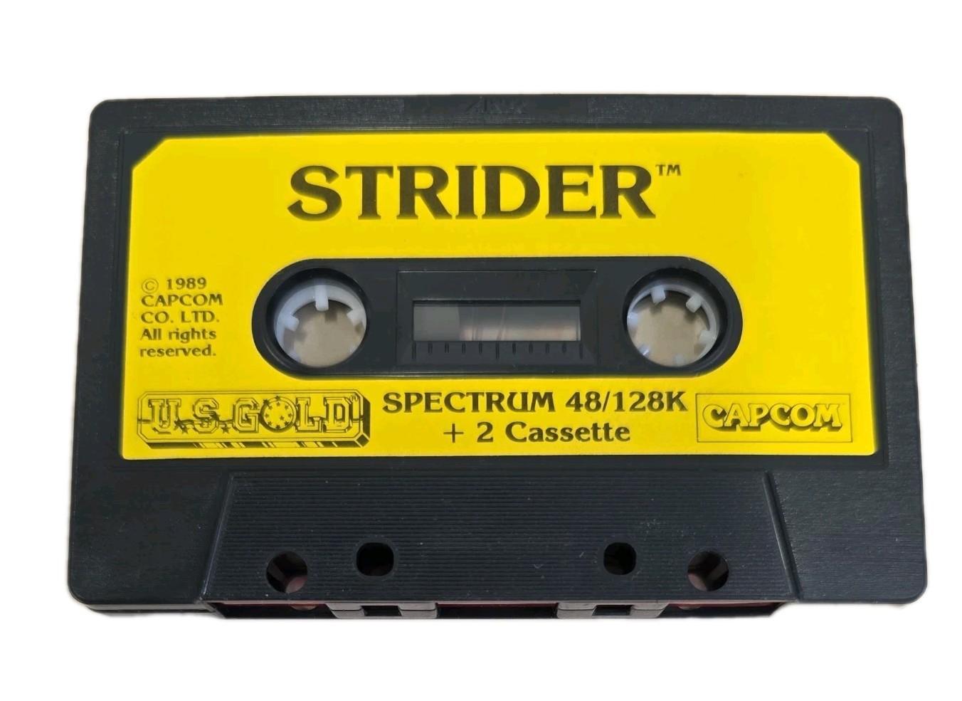 Strider ZX Spectrum 48K 128K +2 +3 Cassette U.S. Gold Tested and Working