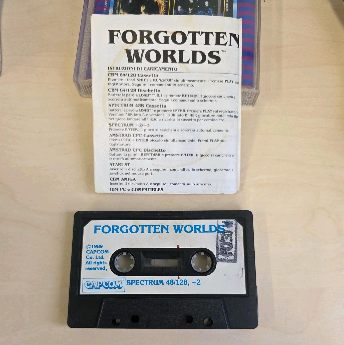 Forgotten Worlds Capcom ZX Spectrum 48K 128K Cassette Complete Tested