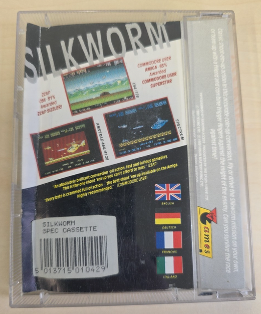 Silkworm ZX Spectrum Cassette Virgin Games Tested & Working