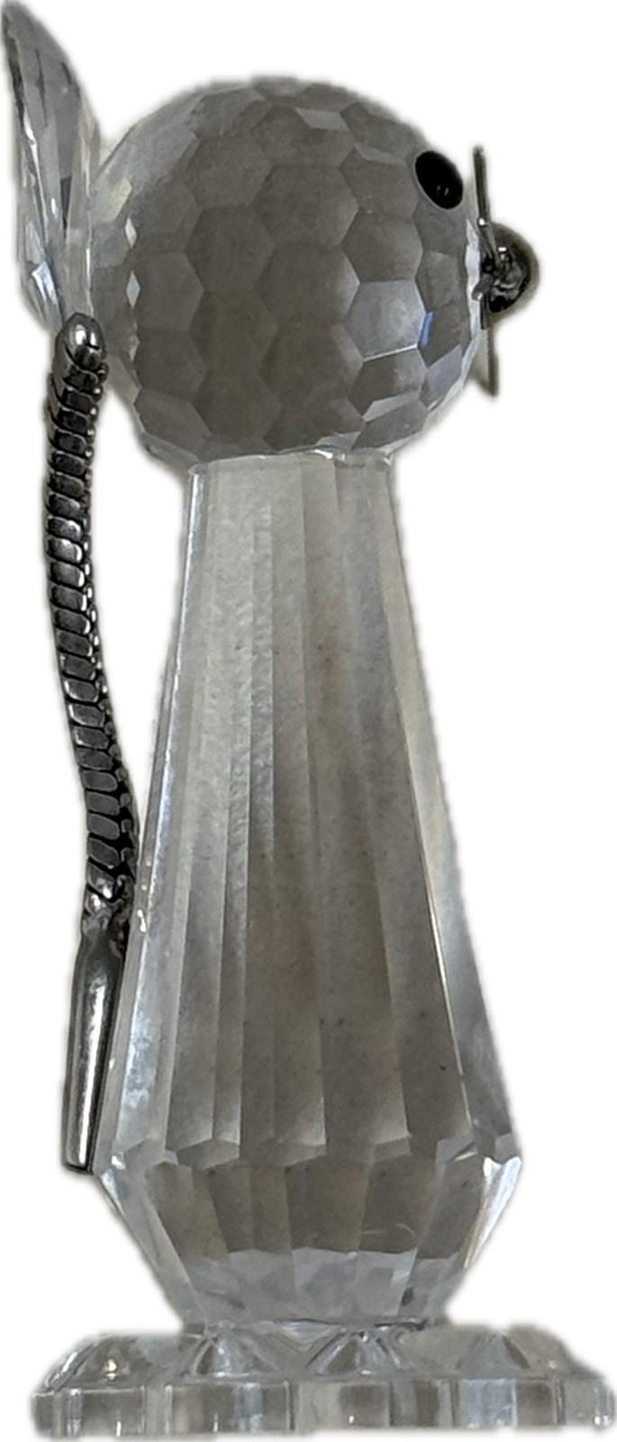 Swarovski Crystal Cat Mini Figurine Collectible Ornament Glass Animal