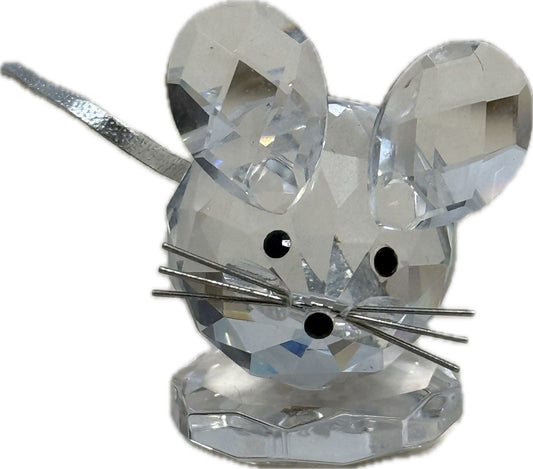 Swarovski Crystal Mouse Mini Figurine Collectible Ornament Glass Animal