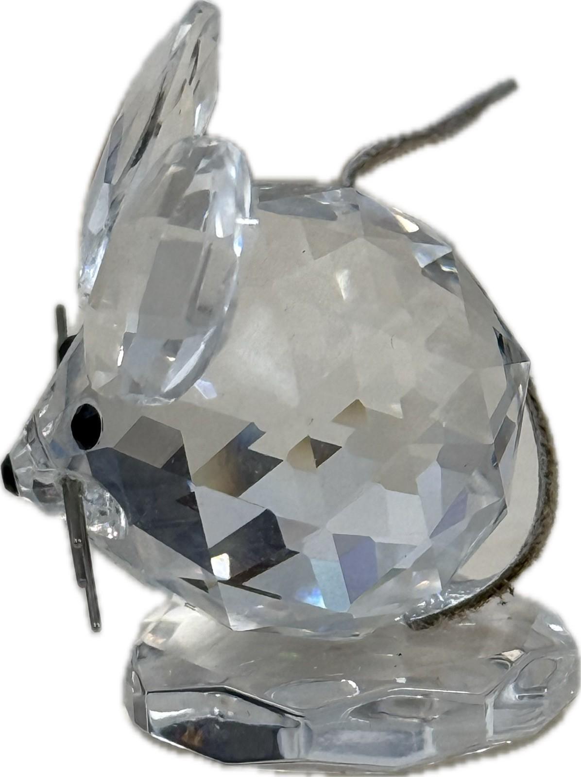 Swarovski Crystal Mouse Mini Figurine Collectible Ornament Glass Animal
