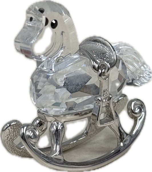 Swarovski Crystal Rocking Horse Mini Figurine Collectible Ornament