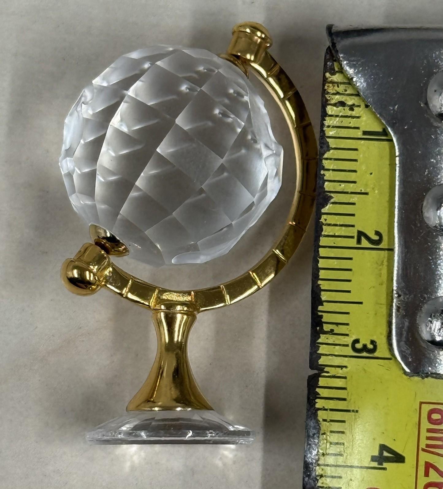 Swarovski Crystal Globe Mini Figurine Collectible Ornament
