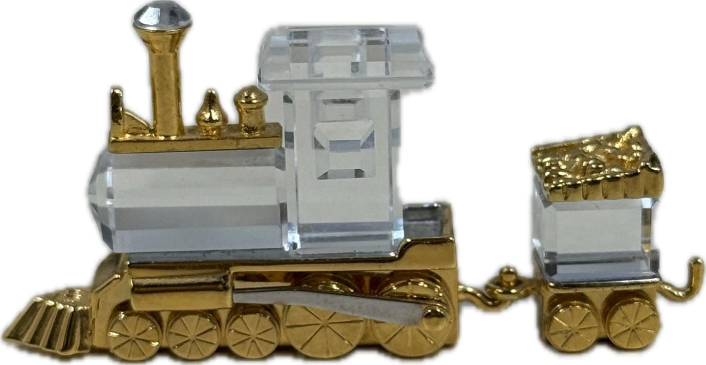 Swarovski Crystal Train Mini Figurine Collectible Ornament