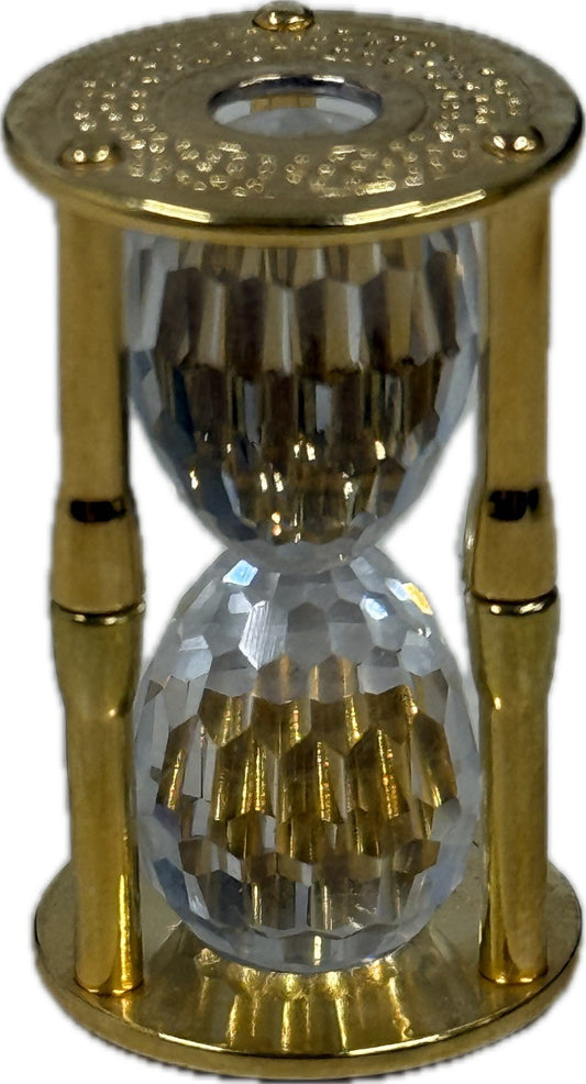 Swarovski Crystal Sand Timer Mini Figurine Collectible Ornament Glass Time