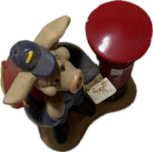 Piggin Postie 2003 David Corbridge Handmade Ceramic Figurine