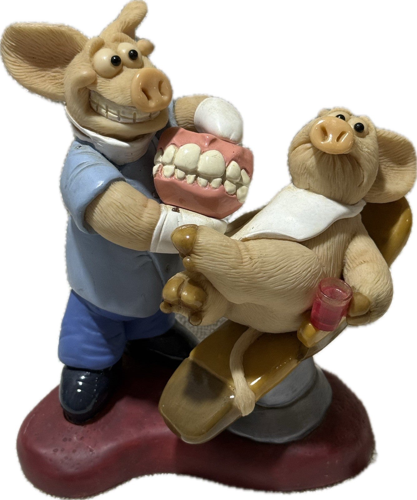 Piggin Down In The Mouth 2004 David Corbridge Handmade Ceramic Figurine