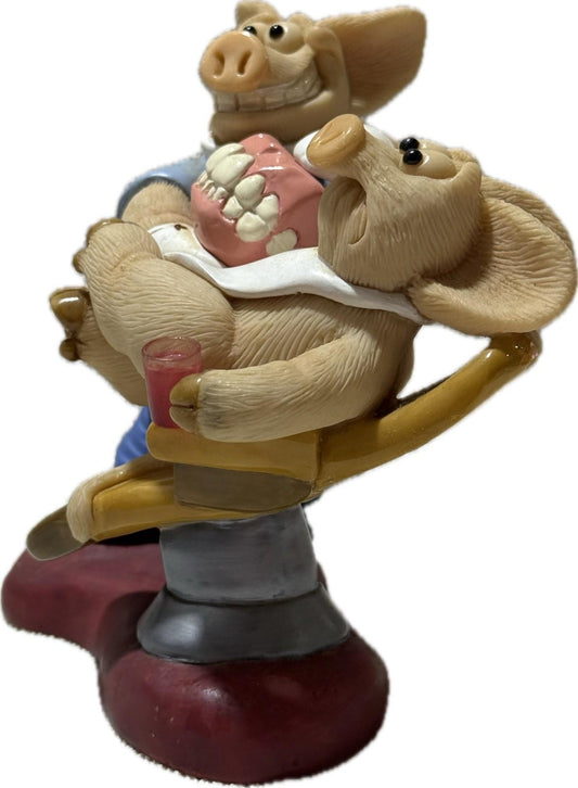 Piggin Down In The Mouth 2004 David Corbridge Handmade Ceramic Figurine