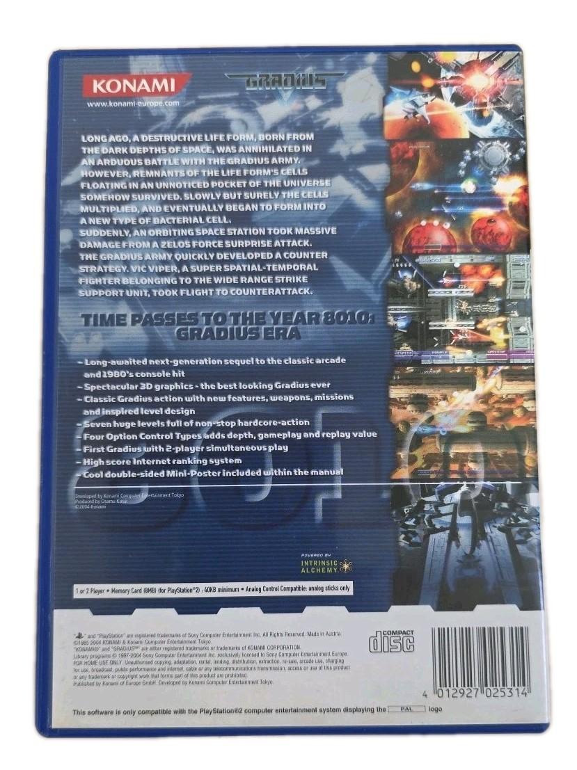 Gradius V PS2 PAL Complete CIB Near Mint Disc Rare Konami Shooter Tested