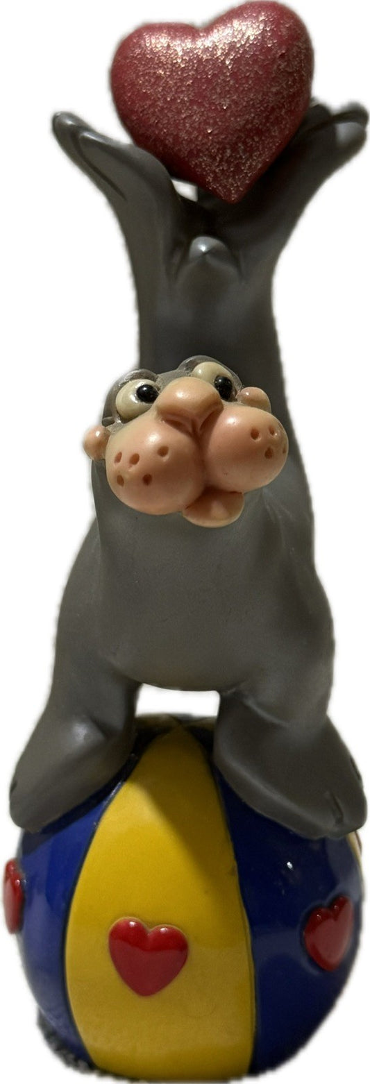 Piggin Sealed With A Kiss 2003 David Corbridge Handmade Ceramic Pig Figurine