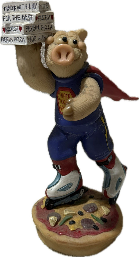 Piggin Fast Food 2004 David Corbridge Handmade Ceramic Pig Figurine Burger