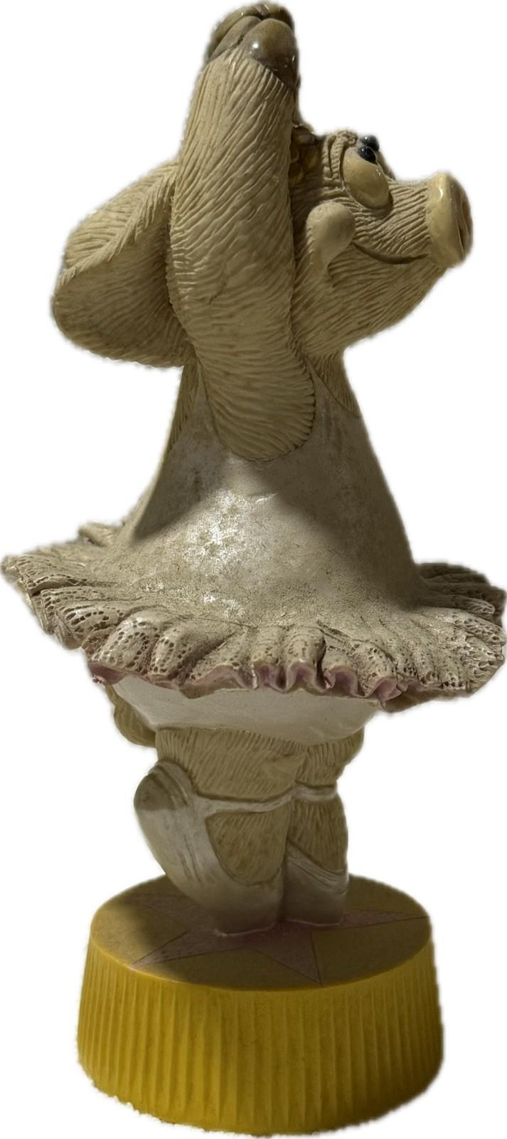 Piggin En-Pointe 2001 David Corbridge Handmade Ceramic Pig Figurine Ballet