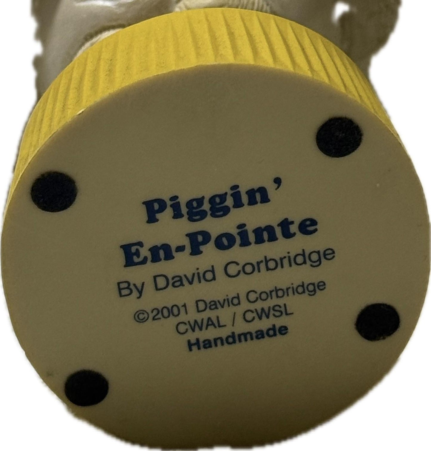 Piggin En-Pointe 2001 David Corbridge Handmade Ceramic Pig Figurine Ballet