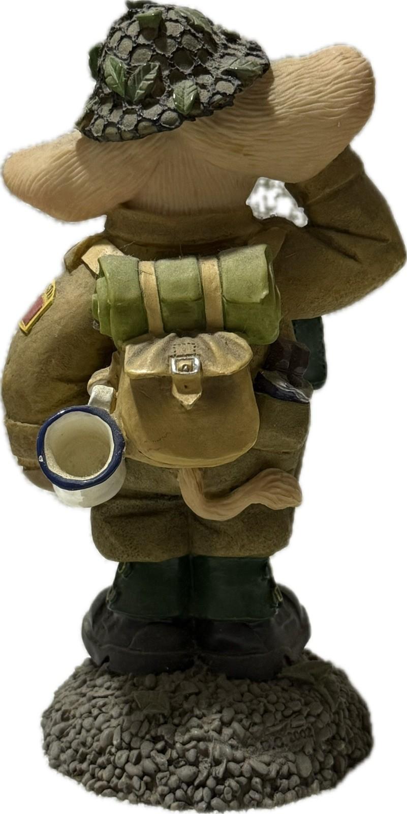 Piggin A-tten-tion 2003 David Corbridge Handmade Ceramic Pig Figurine Military