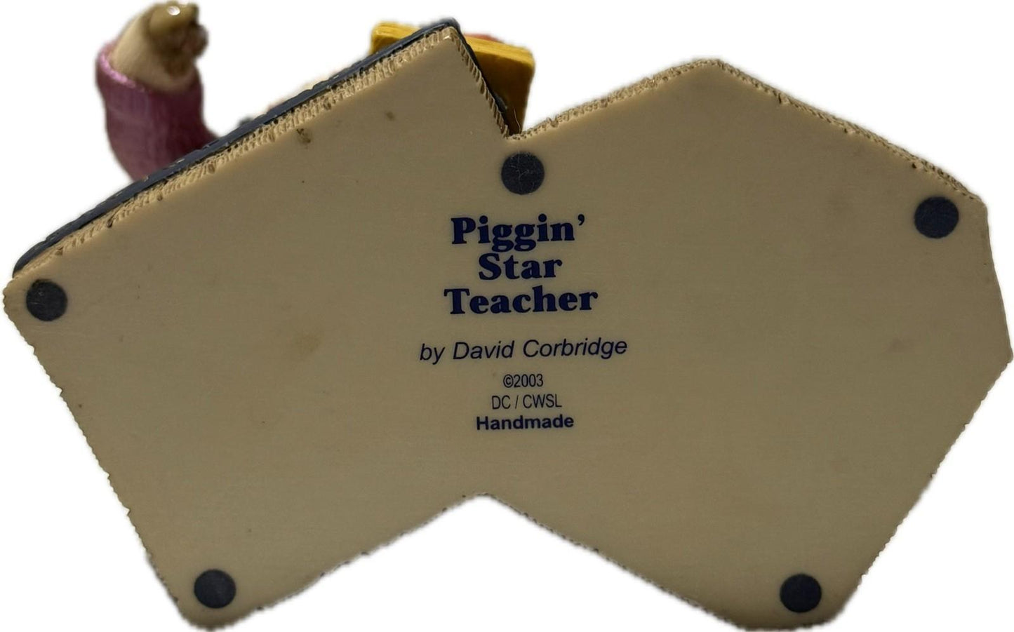 Piggin Star Teacher 2003 David Corbridge Handmade Ceramic Figurine