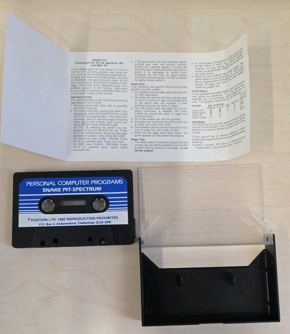 Snake Pit ZX Spectrum 48K 1986 Boxed Tested VGC Complete Retro Game