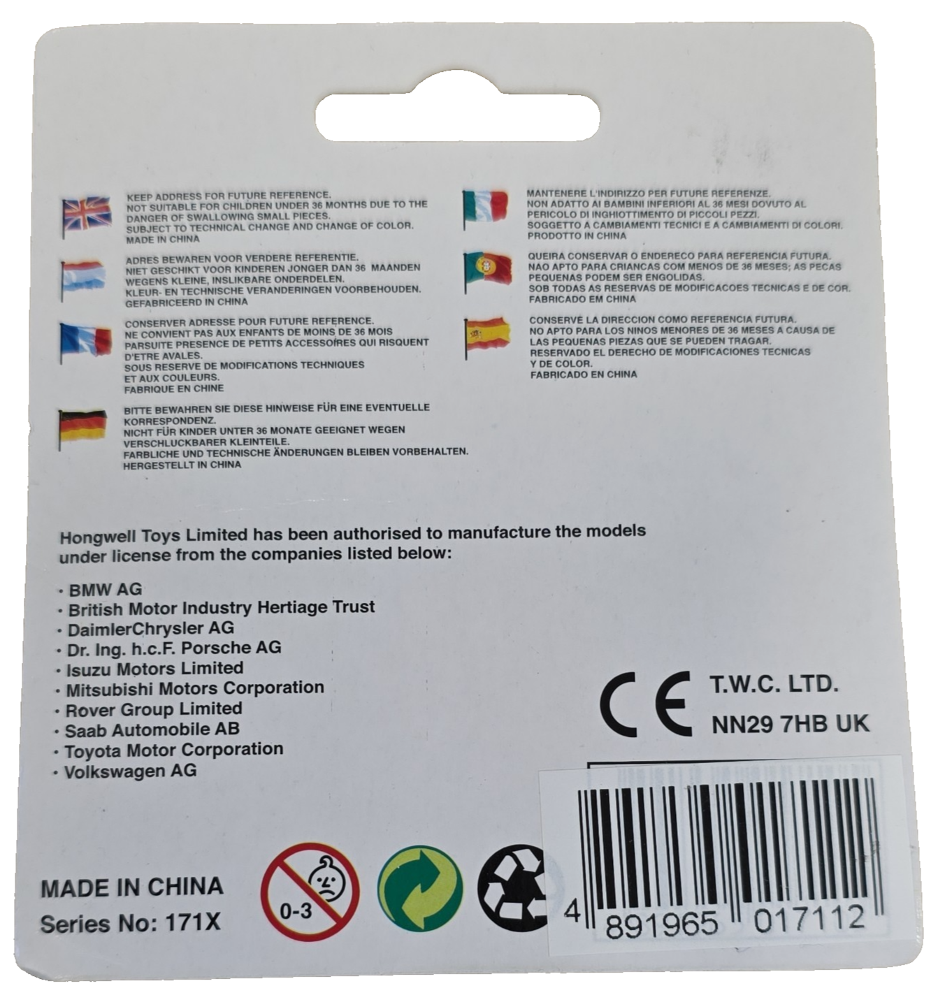 CARARAMA 1:72 Scale Polizei German Mercedes-Benz W164 Police Vehicle Diecast Mod