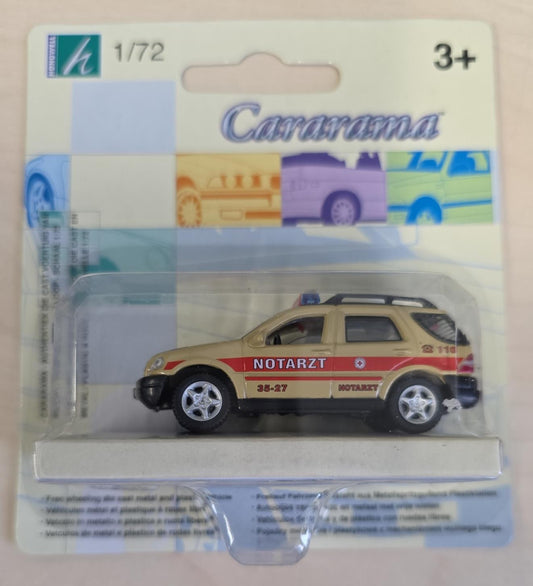 CARARAMA 1:72 Scale Notarzt German Mercedes-Benz W163 Emergency Vehicle Diecast