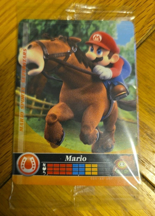 Nintendo Amiibo Mario Sports Superstars Mario Horseback New Sealed Card